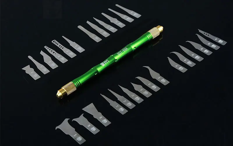 BST-69A двойного назначения ручка с 27 шт. ножи ремесло режущий нож DIY резной нож процессор BGA чип инструмент для удаления Прай нож для Mobil