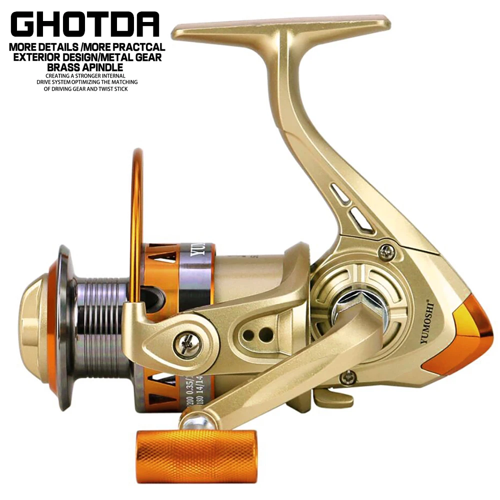 

Metal Spool Spinning Fishing Reel 2000-7000 Series Fishing Wheel 5.2:1 Fishing Tackle Pesca Carrete Carp Reel Feeder