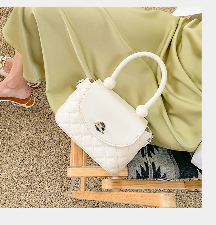 

Bag Female 2021 New Shoulder Bag Fashionable Leather Handbag Temperament Female Bag Diamond Chain Bag Designer Messenger Bag