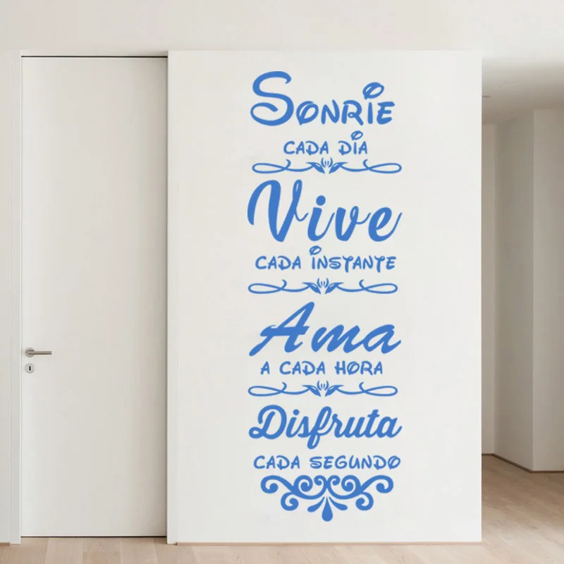 Цитаты на испанском Наклейка на стену Normas de Casa Vinilos Настенный декор для гостиной Настенная Наклейка Съемный домашний декор плакат