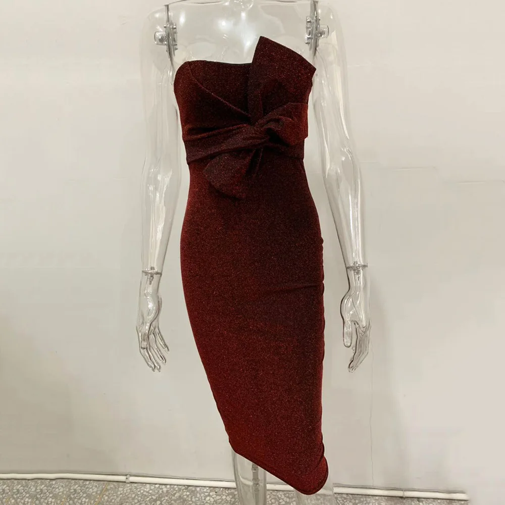 

Women Full Dress Slash Neck Sleeveless Solid Color Dress in Summer for Party