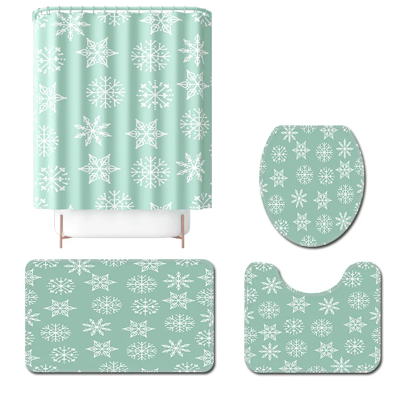 Рождество Стиль Снежинка Полиэстер Душ Шторы домашний декор Ванная комната