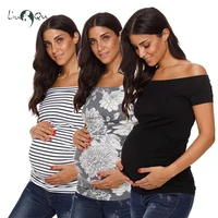 pack of 3pcs womens maternity tops off shoulder short sleeve side ruched pregnancy t shirt classic summer clothes pregnant mama