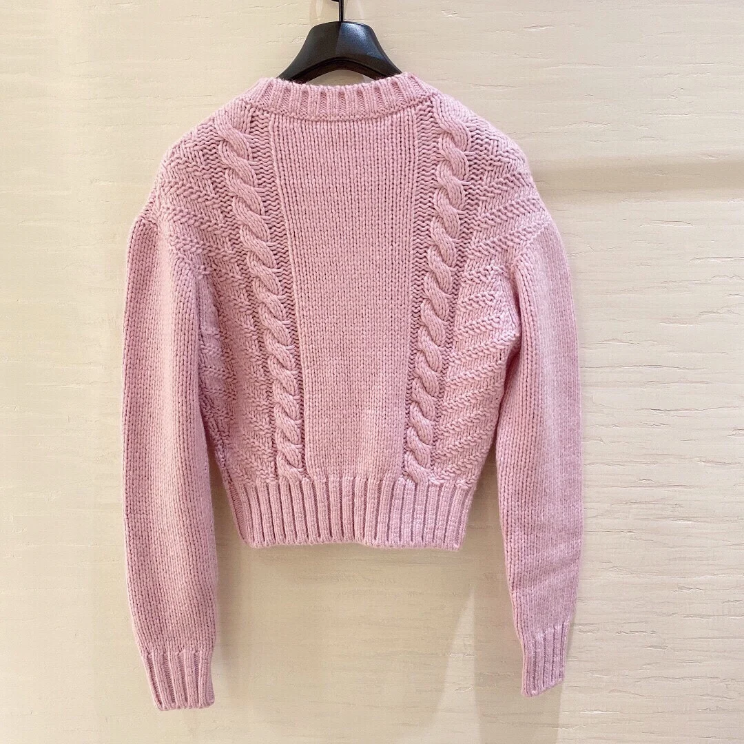 Женский кашемировый пуловер с круглым вырезом и длинным рукавом | Женская одежда