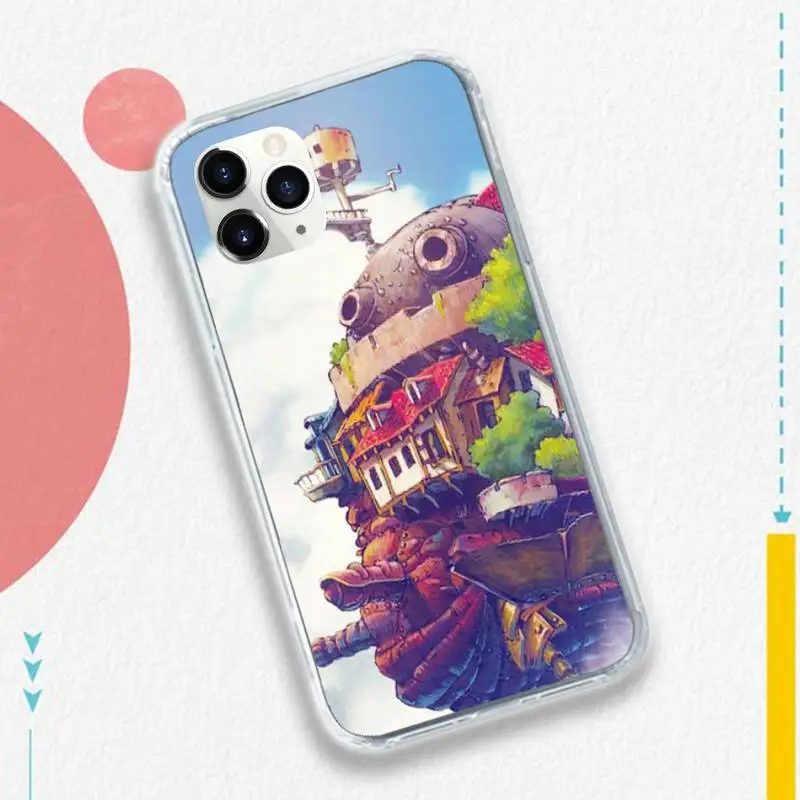 

Moving Castle japanese anime manga Phone Case for iPhone 11 12 mini pro XS MAX 8 7 6 6S Plus X 5S SE 2020 XR luxury design shell