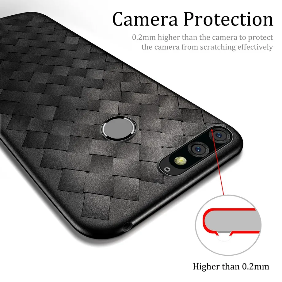 Силиконовый чехол для телефона ударопрочный Huawei Honor 7A 7 A Pro матовый мягкий бампер