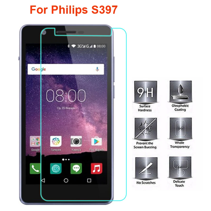 Для Philips S397 стеклянная Защитная пленка для Philips S397 5,7" Защитная стеклянная пленка для телефона, чехол