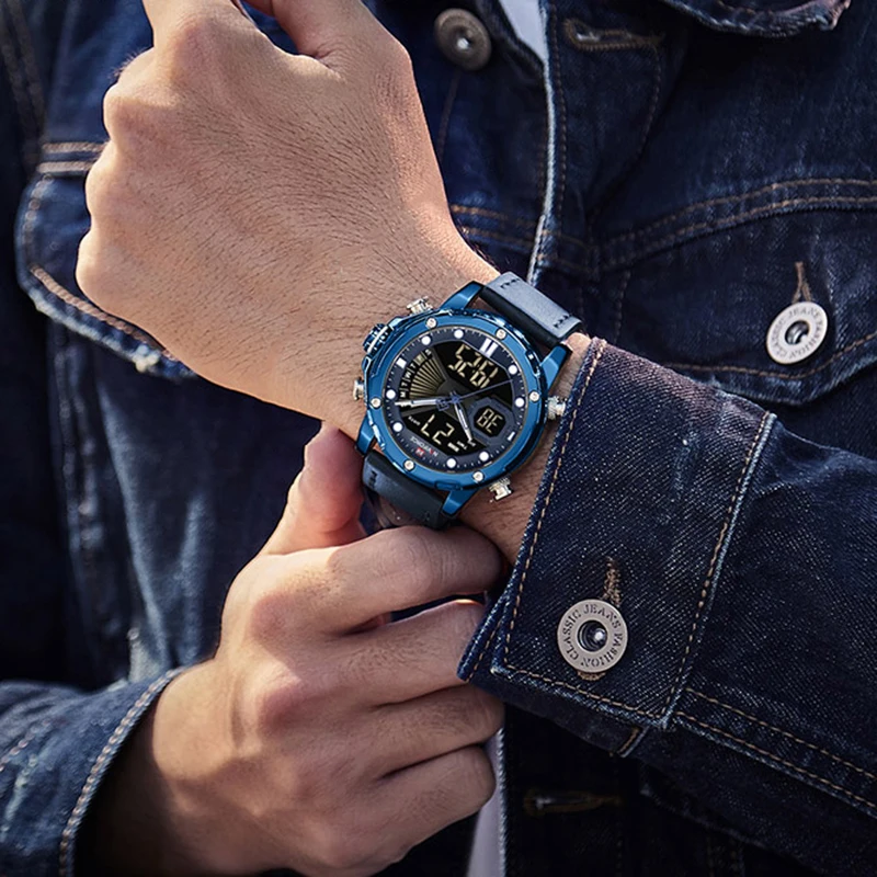 

NAVIFORCE Mens Quartz Watch Waterproof Digital Business Luxury Man Watches Alarm Calendar Military Men Clock Relogio Masculino