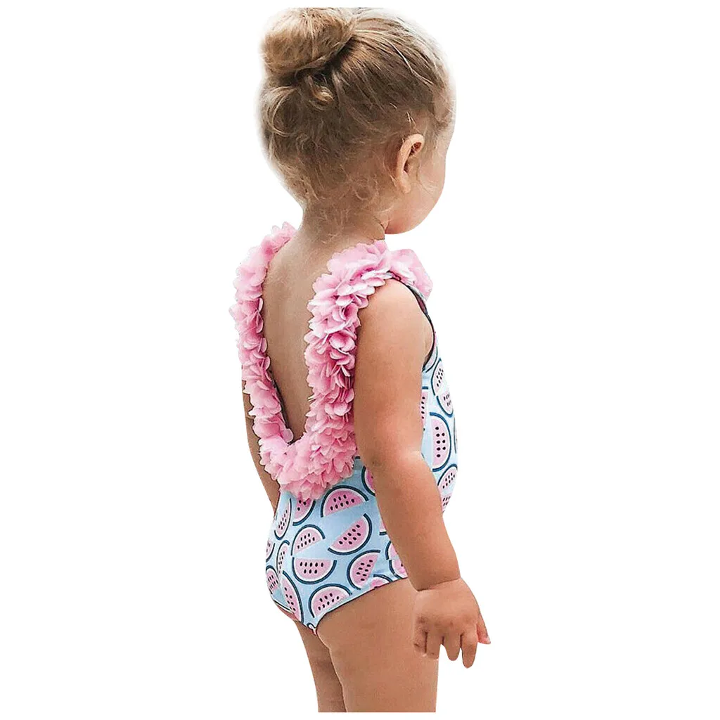 Цельный купальный костюм для маленьких девочек Сезон лето Модель 2020 года