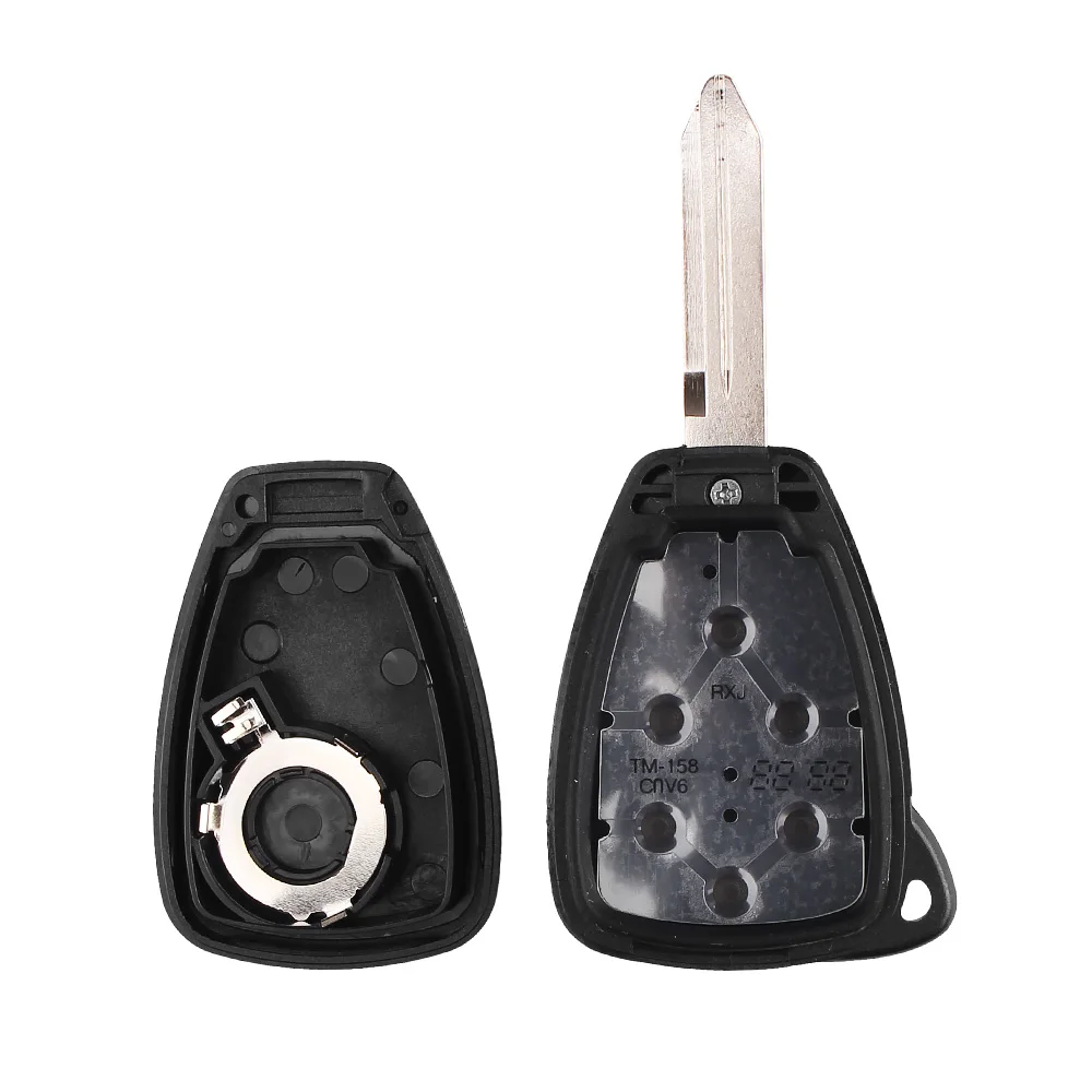 

RIOOAK 3 Button Remote Key Shell Case Fob Cover For Dodge Jeep Chrysler 300C 3 Buttons