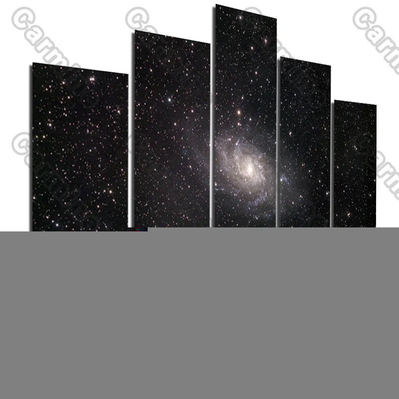 

Poster Starry Sky White Landscape Canvas Painting 5Pcs Posters Painting Wall Art Decoration for Living Room and Bedroom