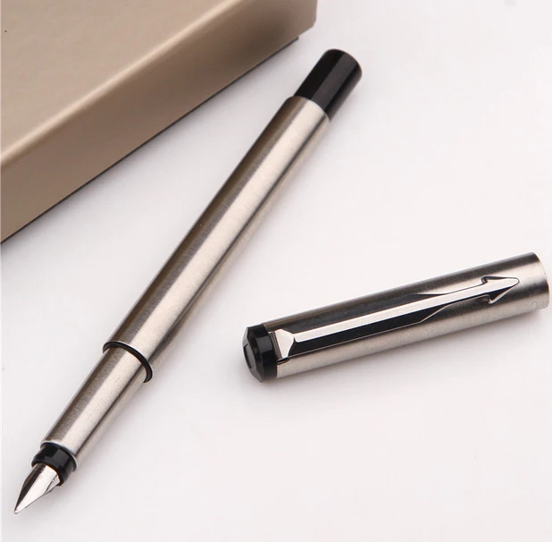 1 шт. серебристого металла вектор перьевая ручка 0 5 мм перо из