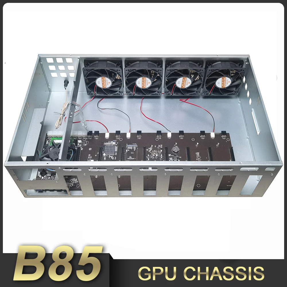 

Материнская плата для майнинга B85, системная плата G1820/G1820T/G1830/G1840 корпус процессора DDR3 4 Гб памяти 64 Гб жесткий диск 2000 Вт 220 В 4500 об/мин, охлажд...