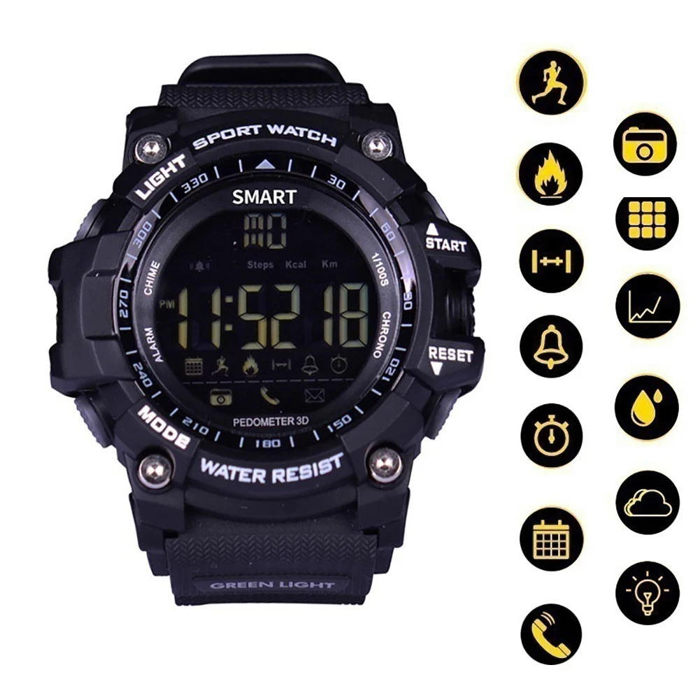Смарт-часы EX16 мужские водонепроницаемые с пульсометром и уведомлением о звонках