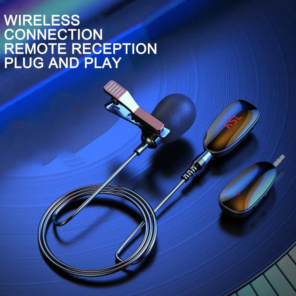 

L Uhf Lavalier Wireless Microphone Mobile Phone Recording Card Bee Live Small Little Sound Slr Headset Q5Z4