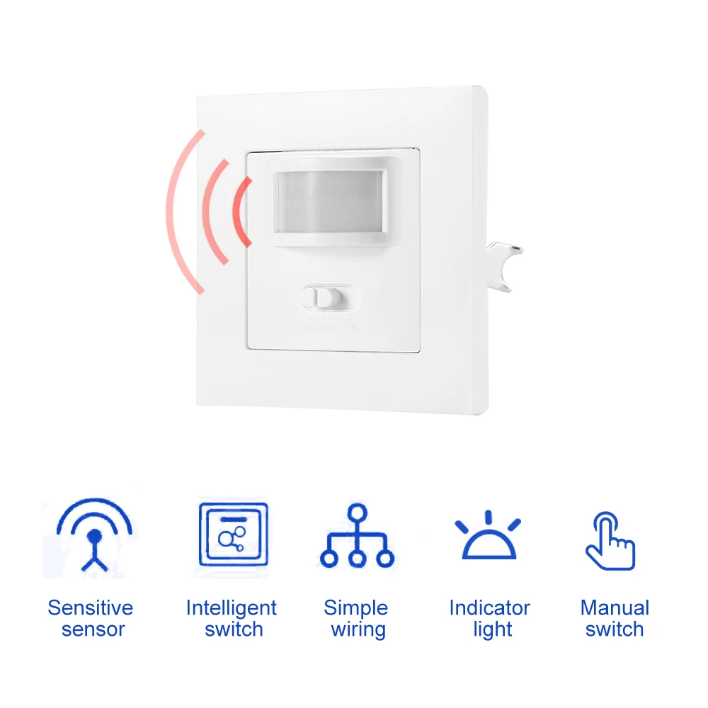 

Infrared PIR Motion Sensor Switch Recessed Wall Lamp Bulb Switch On/Off And PIR Switch Light Bulb Switch Motion Sensor Switch