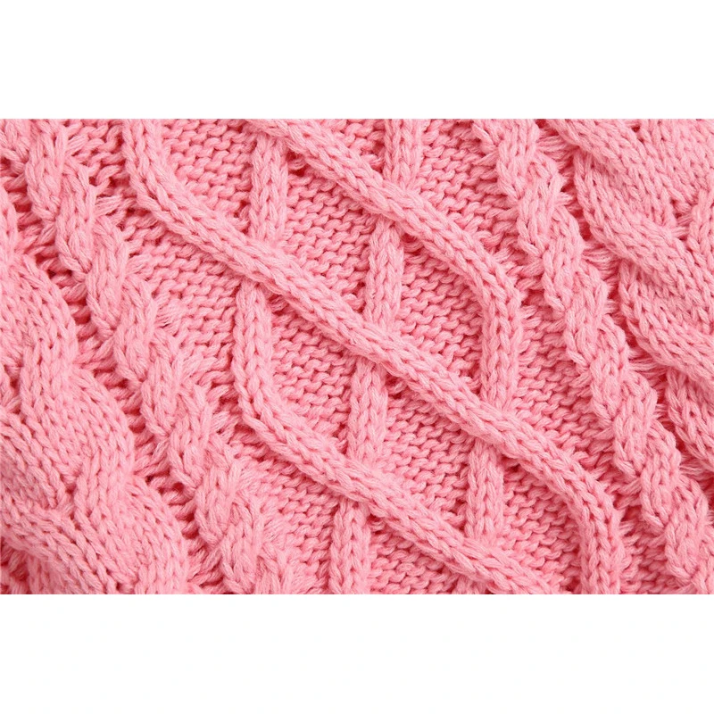 Evfer Women Casual Za Turtleneck Pink Knitted Pullover Vest 2020 Autumn Chic Lady Sleeveless Sweaters Girls Cute Jumpers | Женская
