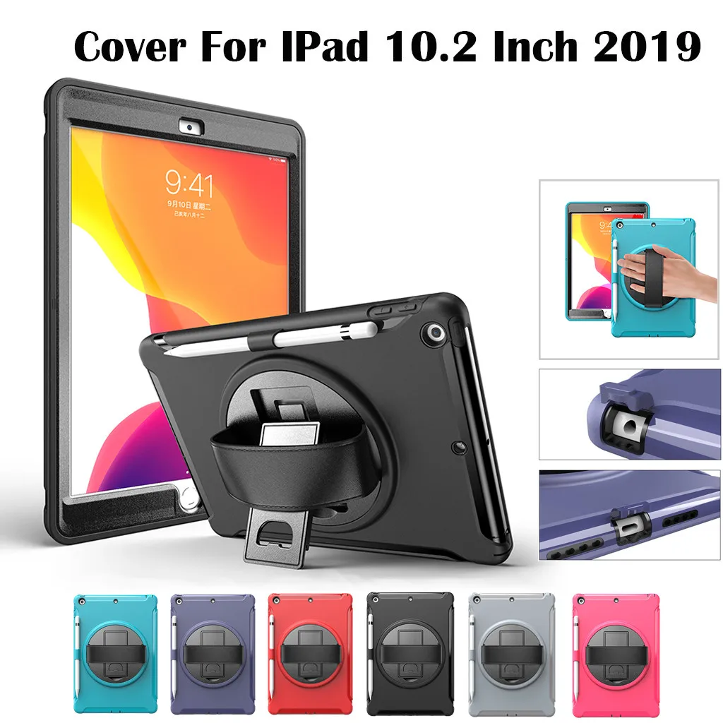 Новый бренд класса люкс для IPad 10 2 дюйма 2019 3-слойный сверхмощный вращающийся на 360