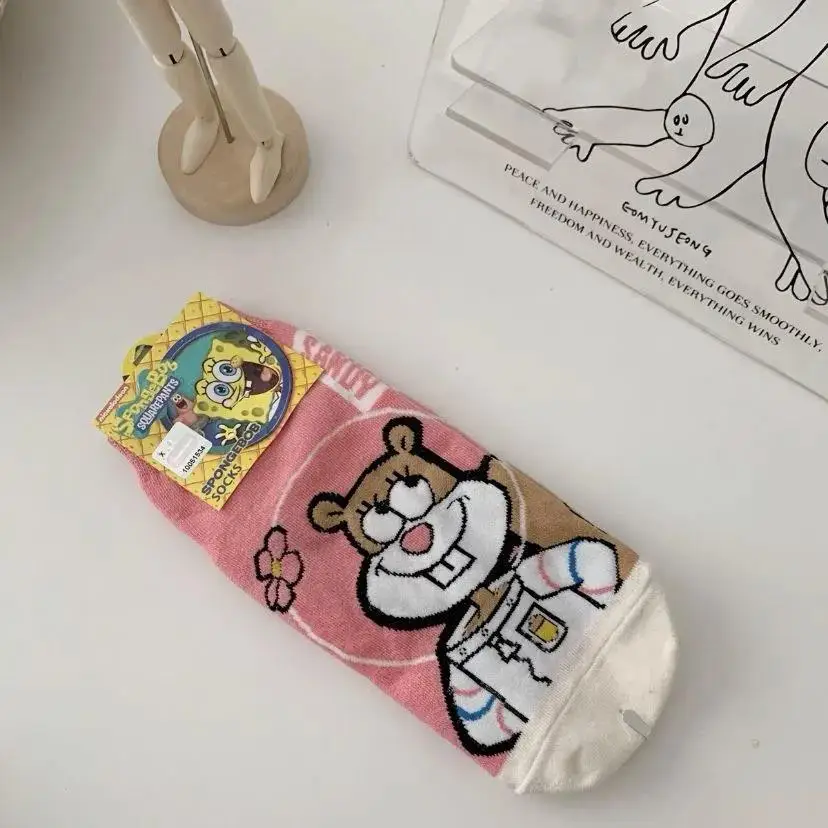 Носки-лодочки в японском стиле аниме с губкой осьминог Мультяшные милые носки