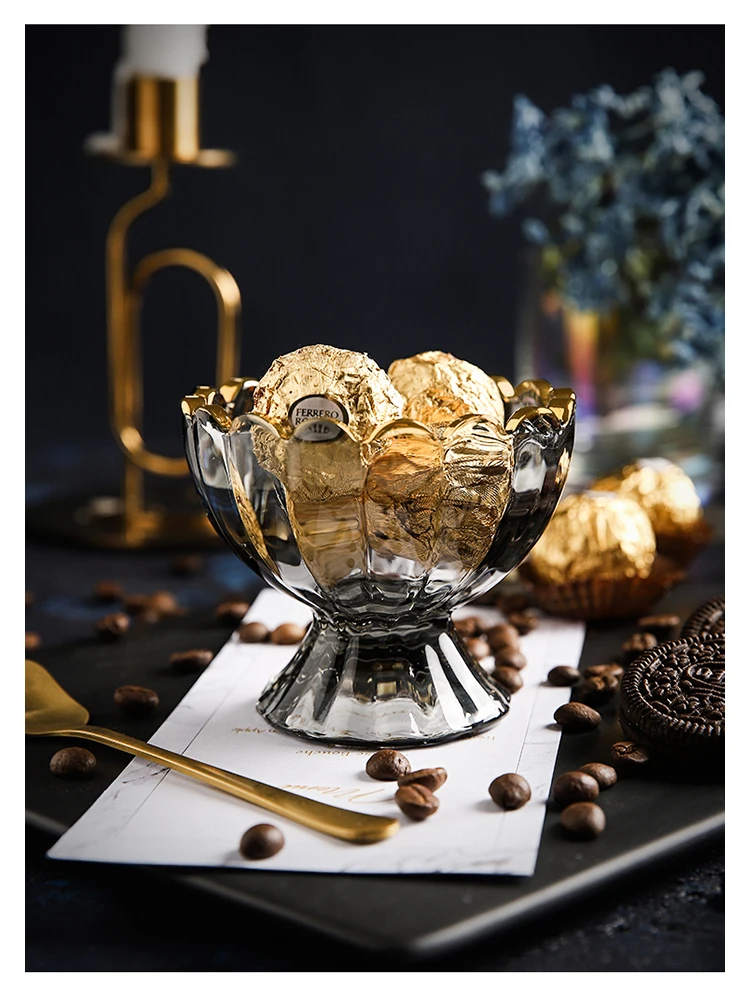 

Ice Cream Cup Ins Phnom Penh Flower Glass Milkshake Fruit Salad Tableware Fashion Retro Style Bar Swig Home Drinkware Cups