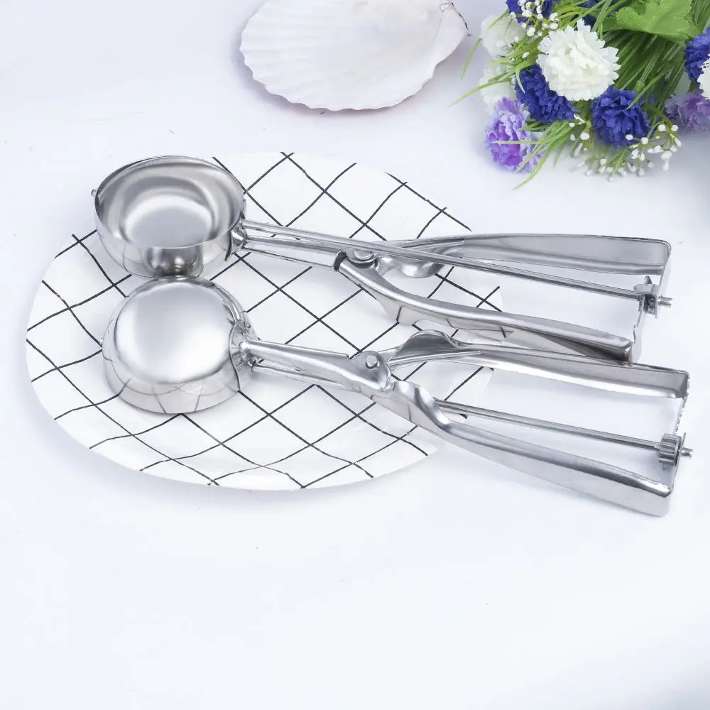 

Spring Handle Watermelon Spoon Stainless Steel Ice Cream Spoon Cookies Jelly Scoop Fruits Dipper Mash Scoop Kitchen Tool