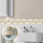 ПВХ Самоклеящиеся 3D обои, бордюр, наклейка для ванной комнаты, съемная Современная наклейка, водостойкий Декор