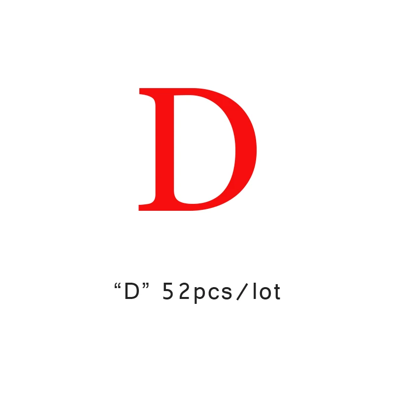 D YHBZRET 52pcs 10mm Square Wooden Beads Alphabet Letter Spacer Loose Bead Jewelry for Making Wooden Bracelet DIY accessories - Цвет: D
