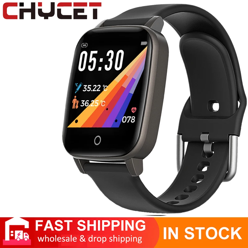 Смарт часы CHYCET для мужчин и женщин умные с термометром измерением кровяного