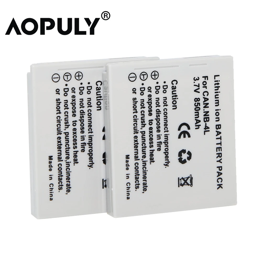 AOPULY 1 шт. NB-4L NB 4L NB4L аккумуляторная батарея + USB ЖК-зарядное устройство для цифровой