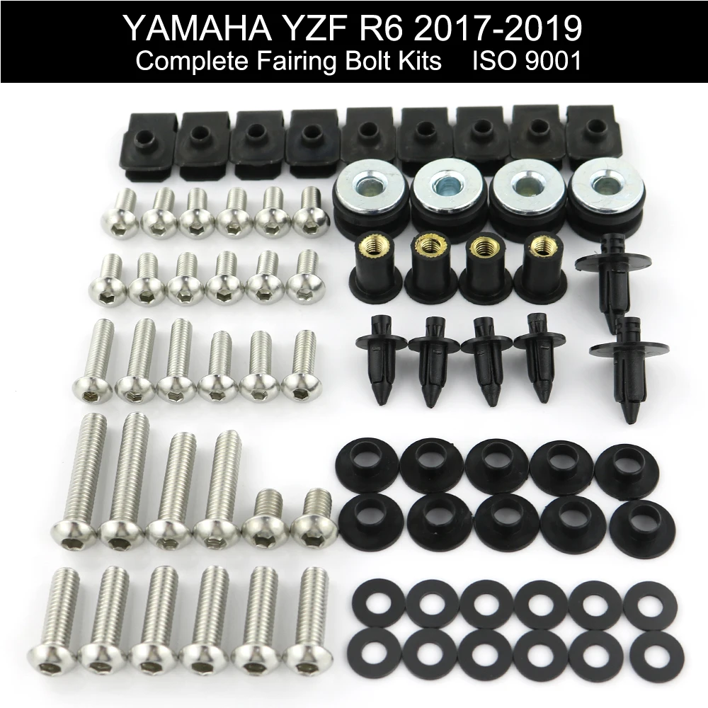 Для мотоцикла Yamaha YZF R6 2017 2018 2019 полный комплект обтекателей болтов кузов