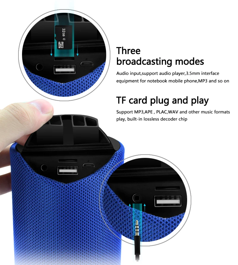 Портативная bluetooth Колонка TG113 Беспроводная мини мощностью 10 Вт с поддержкой FM USB TF