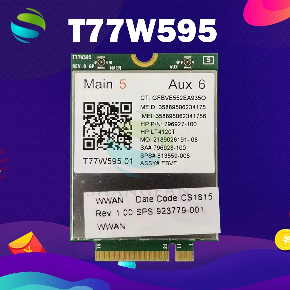 T77W595 LT4120 796928 001 4G WWAN M.2 150 Мбит/с LTE модем для HP Elitex2 840 850 G3 640 650 645 G2 lt4220 X12 использовать