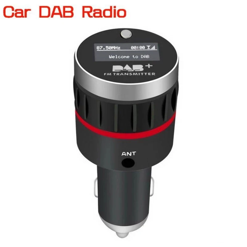 Universal Car Radio Tuner DAB+ receiver with FM-Transmitter Digital Broadcast HIFI Antenna Cigarette lighter interface Acceptor