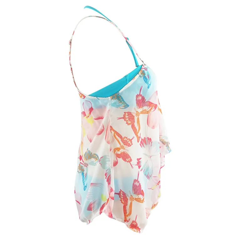 Женские дизайнерские раздельные Танкини с принтом 3 шт. Наборы бикини