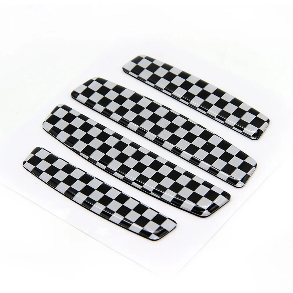 4 шт./компл. защитные щитки для края автомобильной двери Черно белая наклейка