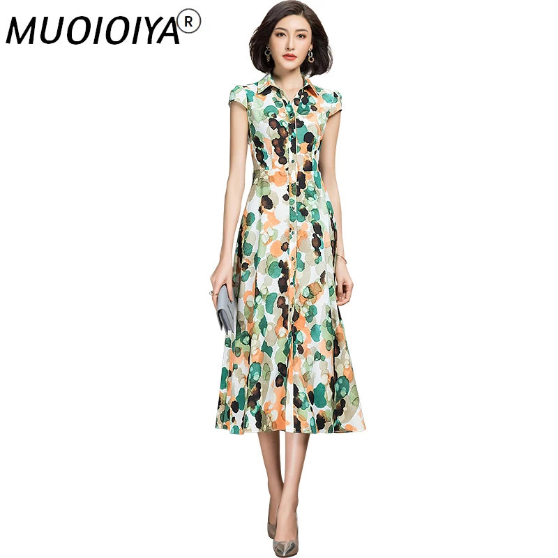 

Новое модное повседневное длинное платье-рубашка с рисунком 2021 шифоновая одежда для женщин