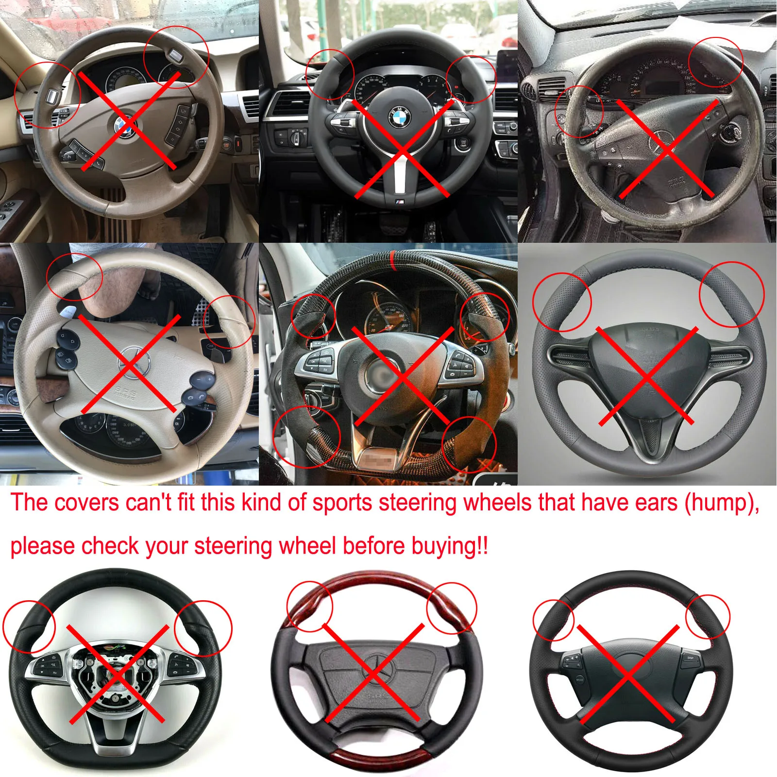 Универсальная накладка на руль из темного дерева для BMW E32 E34 E36 E38 E39 E46 E60 E61 E70 E81 E87 E90
