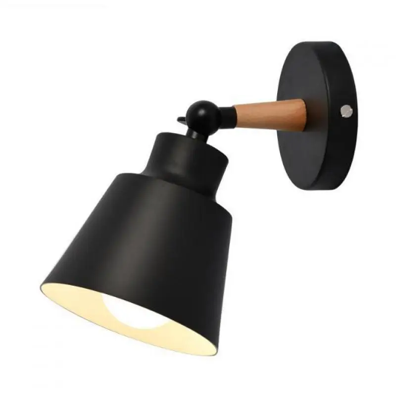 Деревянный настенный светильник s прикроватный бра современный для Спальня Nordic