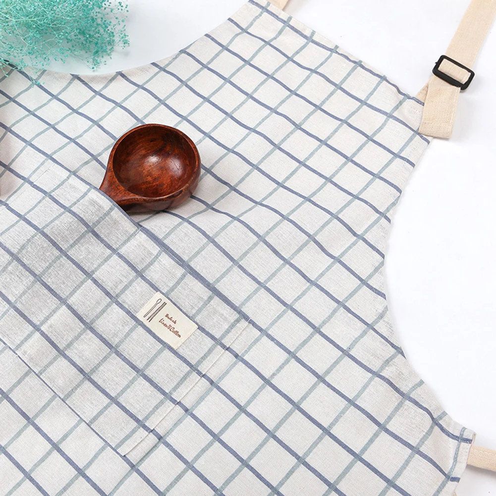 SINSNAN новинка Лидер продаж модный регулируемый Фартук из хлопка и льна для женщин