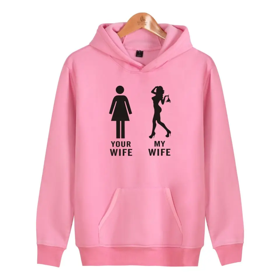 Trendy Popular Classic Your Wife My Wife Hoodies 2022 Mens Autumn Worm Hoodies Sweatshirts Leisure Long Sleeve Women-Clothing