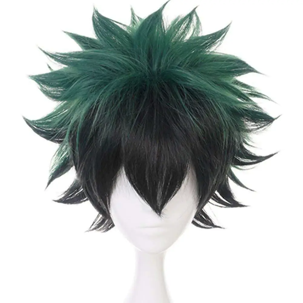 Короткая футболка с героями из японского аниме Косплэй парики Izuku Midoriya Парик Мой
