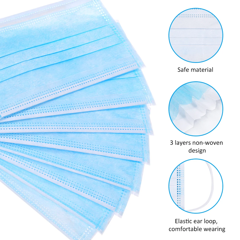 50 шт. одноразовые респираторные маски 3 слоя|Маски| |