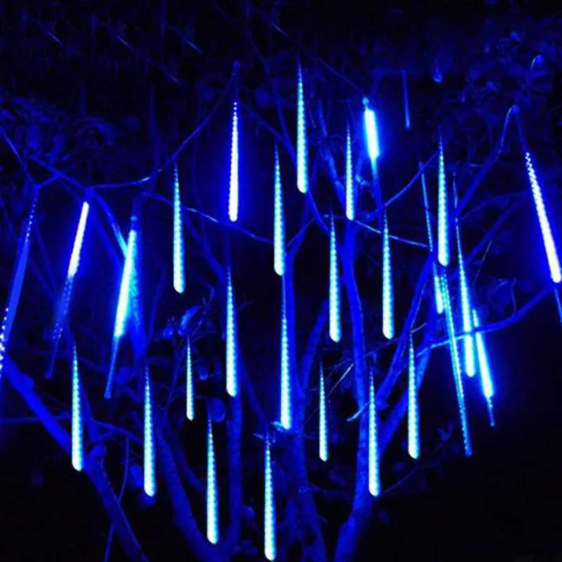

Christmas Lights 30cm 50cm 8 Tube Holiday Meteor Shower LED Fairy Garland Light String Outdoor Waterproof Garden Decoration
