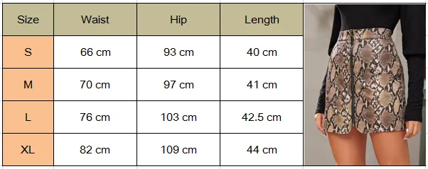 

Women Sexy Serpentine Mini Skirts Fashion Autumn Winter Zip Up Pencil Skirts High Waist Mini Snake Skin Printed Bodycon Skirts
