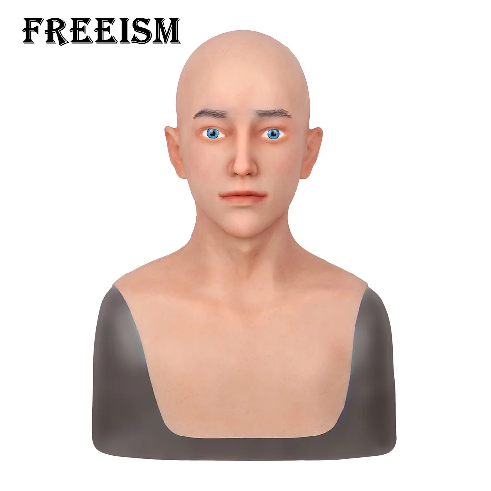 Человек Уход за кожей лица жуткая Реалистичная силиконовая маска с имитацией