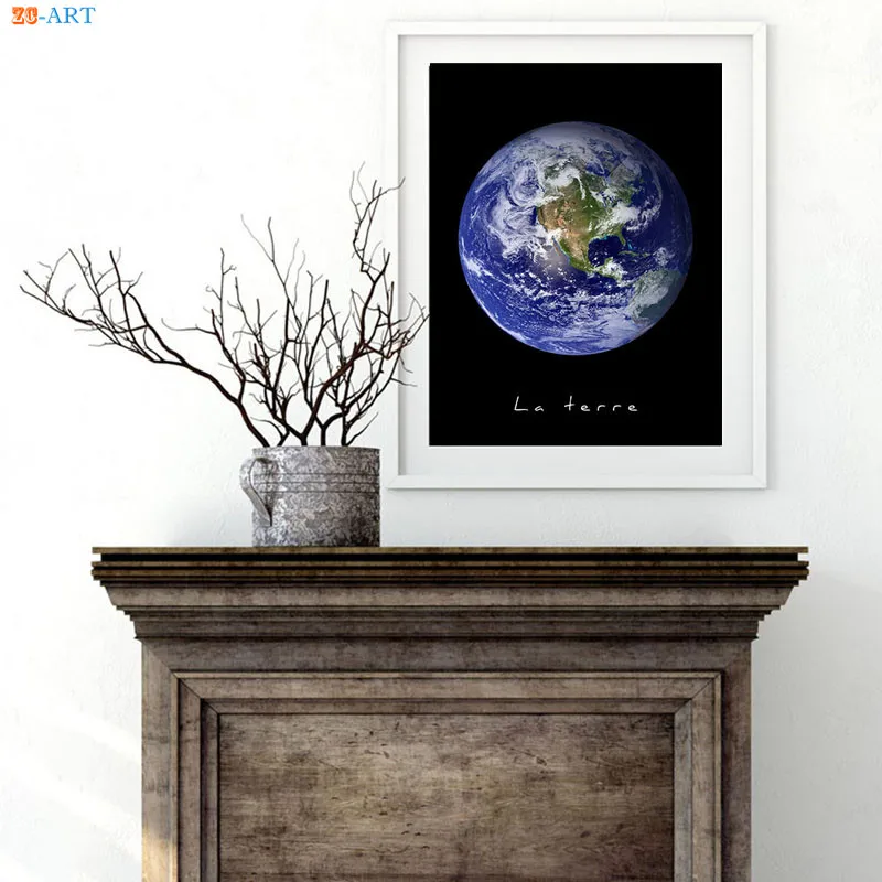 Земля репродукции винтажный плакат на стену Арт холст картины настенные для