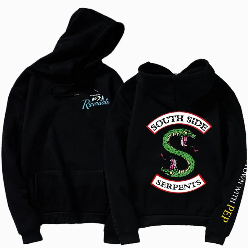 Милый ривердейл Толстовка подходящая футболка hoodiesstitching Круглый воротник