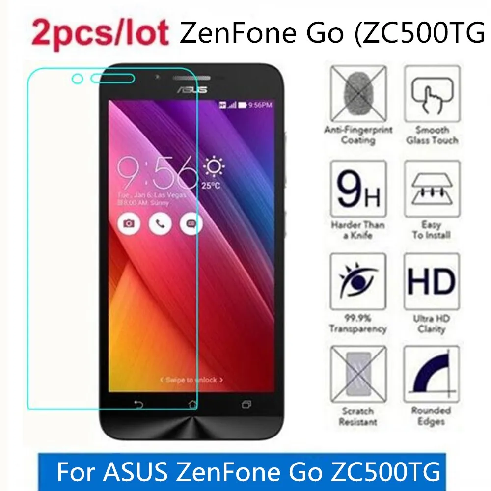 Закаленное стекло для ASUS ZenFone Go ZC500TG 2.5D Премиум Защитная пленка экрана Для