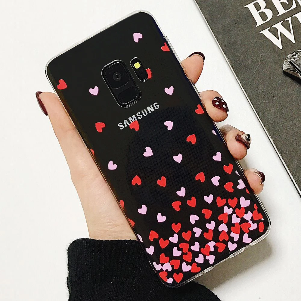L FADNUT Прозрачный чехол для Samsung Galaxy S10 S10E S9 S8 Plus S7 Edge милый силиконовый гелевый