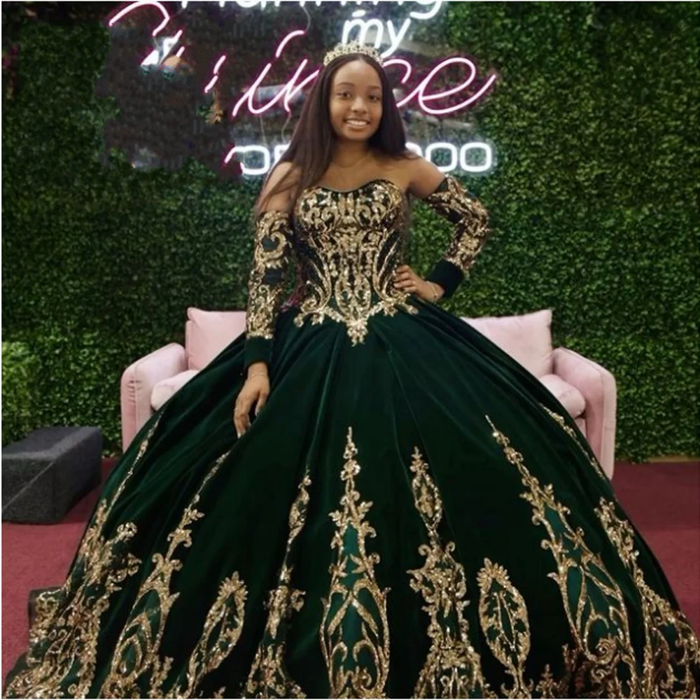 Burgendy 2021 бальное платье Quinceanera платья Свадебные милое с длинным рукавом сердечком